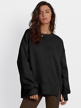 トップス VOAAOV OVERSIZED SWEAT BLACK Amazon.com: Womens Oversized Hoodies Casual Long Sleeve
